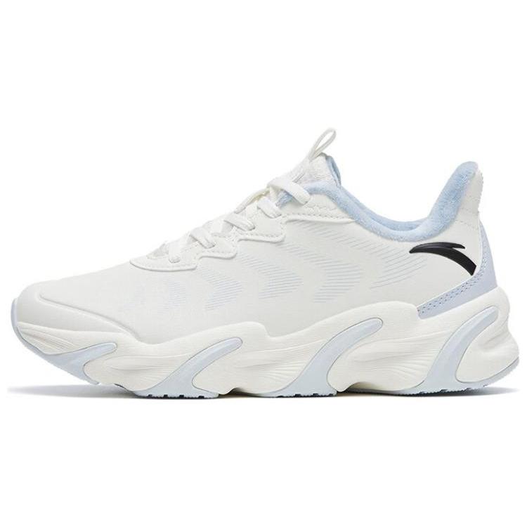 Anta Keep Moving Амортизация Устойчивость к истиранию Термостойкие Низкие Беговые кроссовки Женские Белый Синий 122245523-10