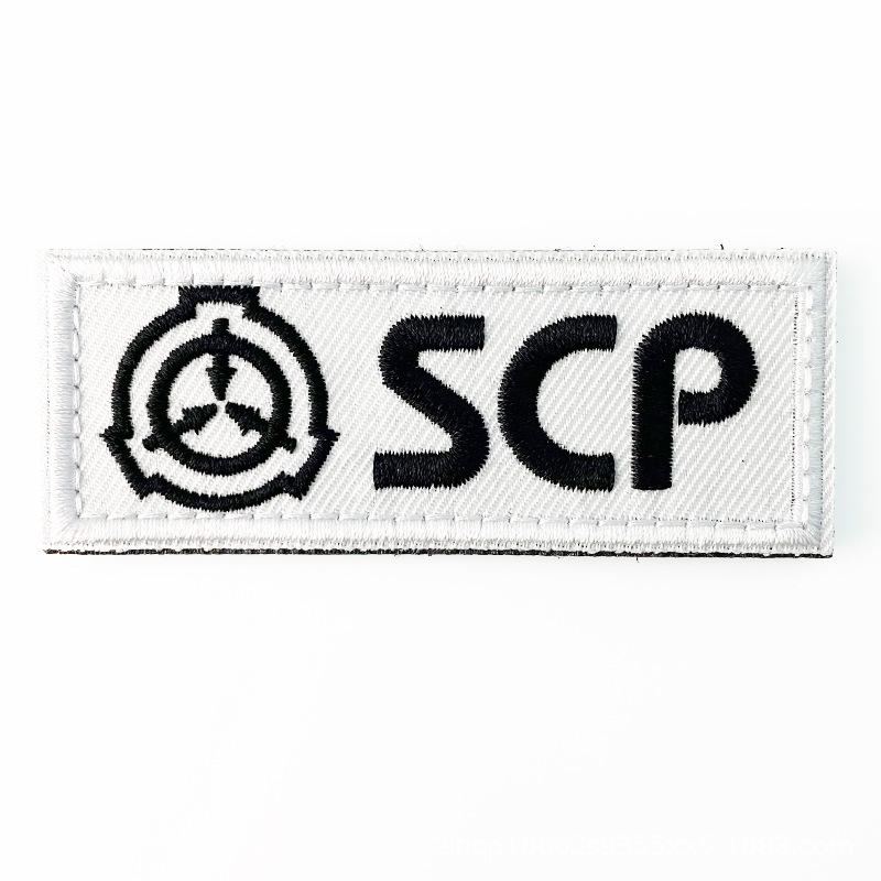 Логотип Фонда SCP Вышитый Моральный Патч Наклейка Значок на Липучке