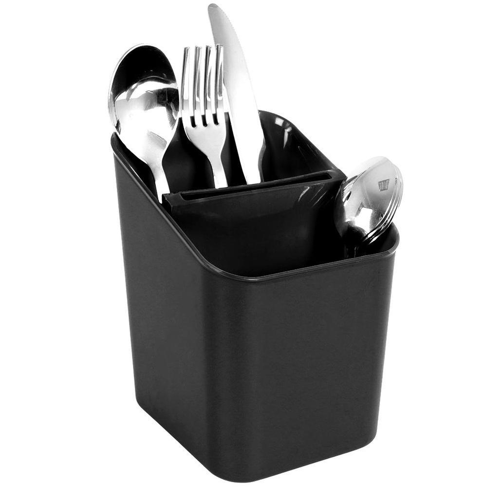 Cutlery Drainer Rack Organizer Vilde Black 14x11x16cm