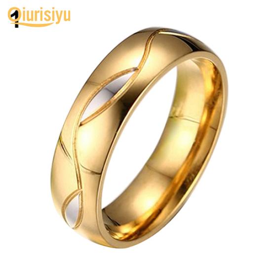 Women's Men's 18K Gold Plated Engagement Wedding Band Ring Zirconia Jewelry Gift Fashion Jewelry