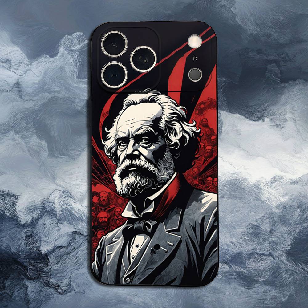 Сталин Маркс Ленин Великие Люди Чехол Для iPhone 15,16,12,14,17,13,11,Plus,Pro Max,8,7,XR,SE,XS,X,Mini,Мягкий Силикон Черный