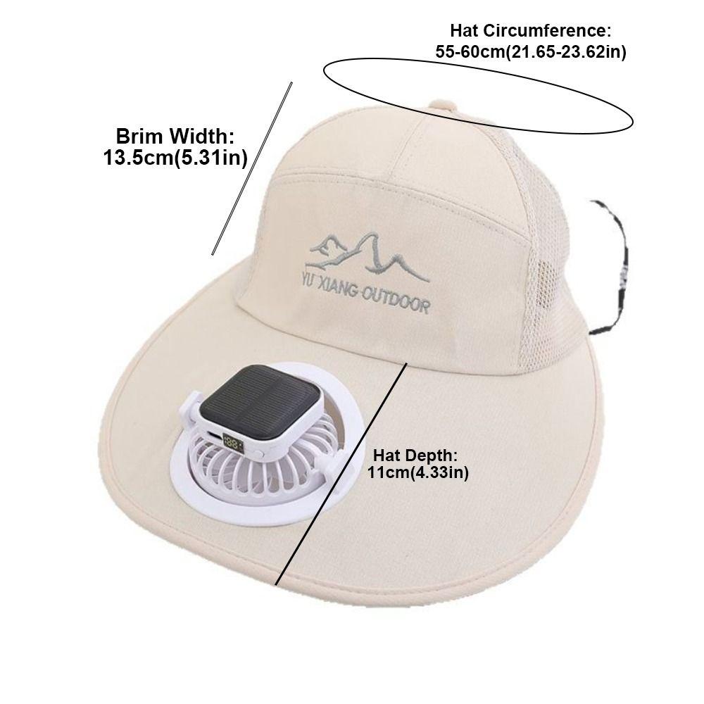 Breathable Solar Fan Hat USB Charging Sun Protection Caps Fashion Full Mesh Hats Summer