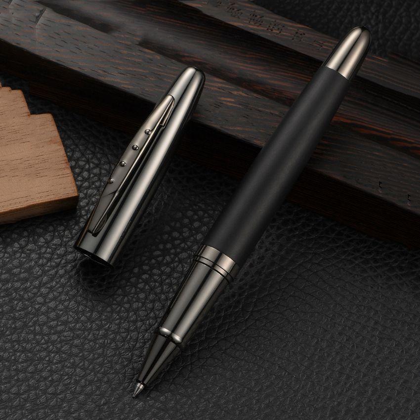 Металлическая ручка премиум-класса с подписью, черная шариковая ручка для бизнеса и офиса, ручка для письма на экзаменах для студентов