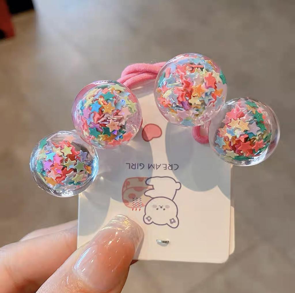 Kids Sequins Floral Elastic Hair Bands Rubber Band Hair Tie Princess Kawaii Hair Rope Headwear Girls Children Hair Accessories