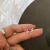 Изысканные серьги-гвоздики в виде молнии из стерлингового серебра S925 со стразами - Универсальные мини-гвоздики для уха и козелка для женщин