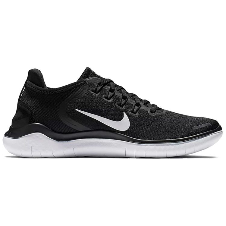 Nike Free RN 2018 Черные женские кроссовки белые 942837-001