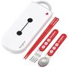 Children's Lunch Box Trio Set Chopsticks Spoon Fork Kids Cutlery Antibacterial Treatment Easy To Open Sliding Type Made In Japan Disney Baymax