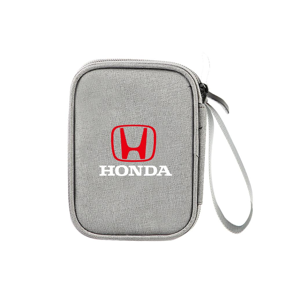 AQW1 Car Digital Supplies Storage Bag Key USB Cable Earphone Organizer Box For Honda Civic Accord Hrv Jazz CR-Z Element Insight MDX