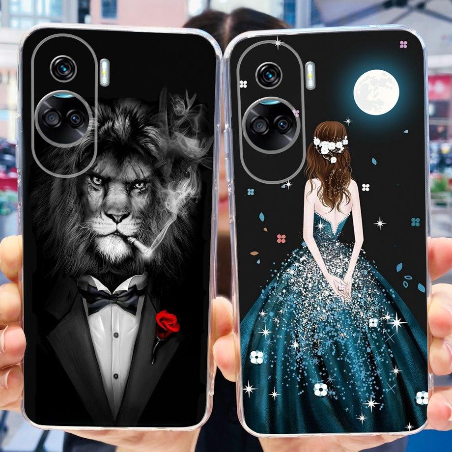 Чехол для Honor 90 Lite / Honor 90 Pro Стильный узор Мультяшный дизайн Чехол для телефона Для Huawei Honor 90Lite 90Pro Мягкий Прозрачный Fundas