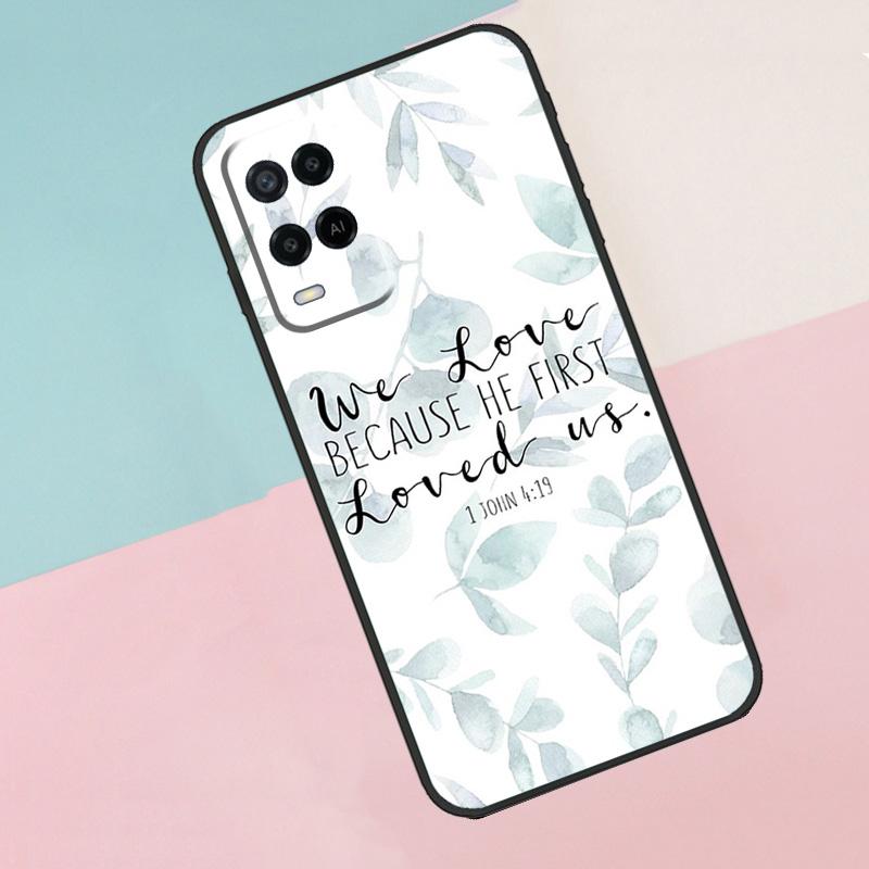 Христианская цитата из Библии для чехла на телефон Oppo A74 A94 A54 A80 A78 A98 A40 A60 A18 A38 A58 A15 A17 A77 A57S A16 A76 A96