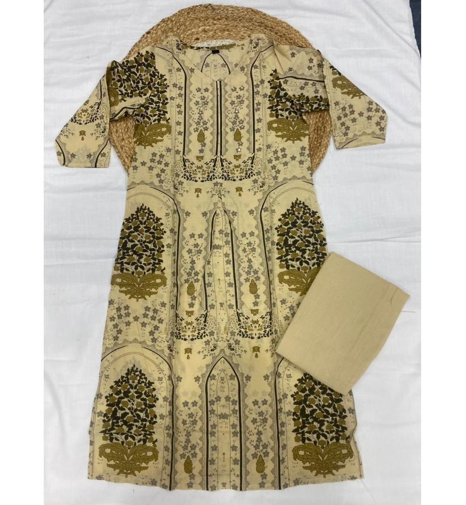 Women Designer Party Wear Cotton Kurta Pant Cord Set Indian Bollywood Top Tunic Kurti Dress