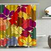 Красочная осенняя листва Занавеска для душа Современный декор для ванной комнаты с водостойкой тканью с 3D-принтом Идеально подходит для осеннего улучшения дома