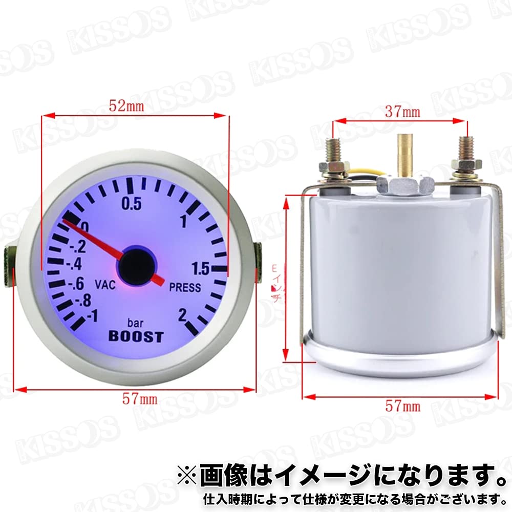 Датчик наддува, Турбо, Механический дисплей BER, 2,0 дюйма (52 мм), Общее назначение