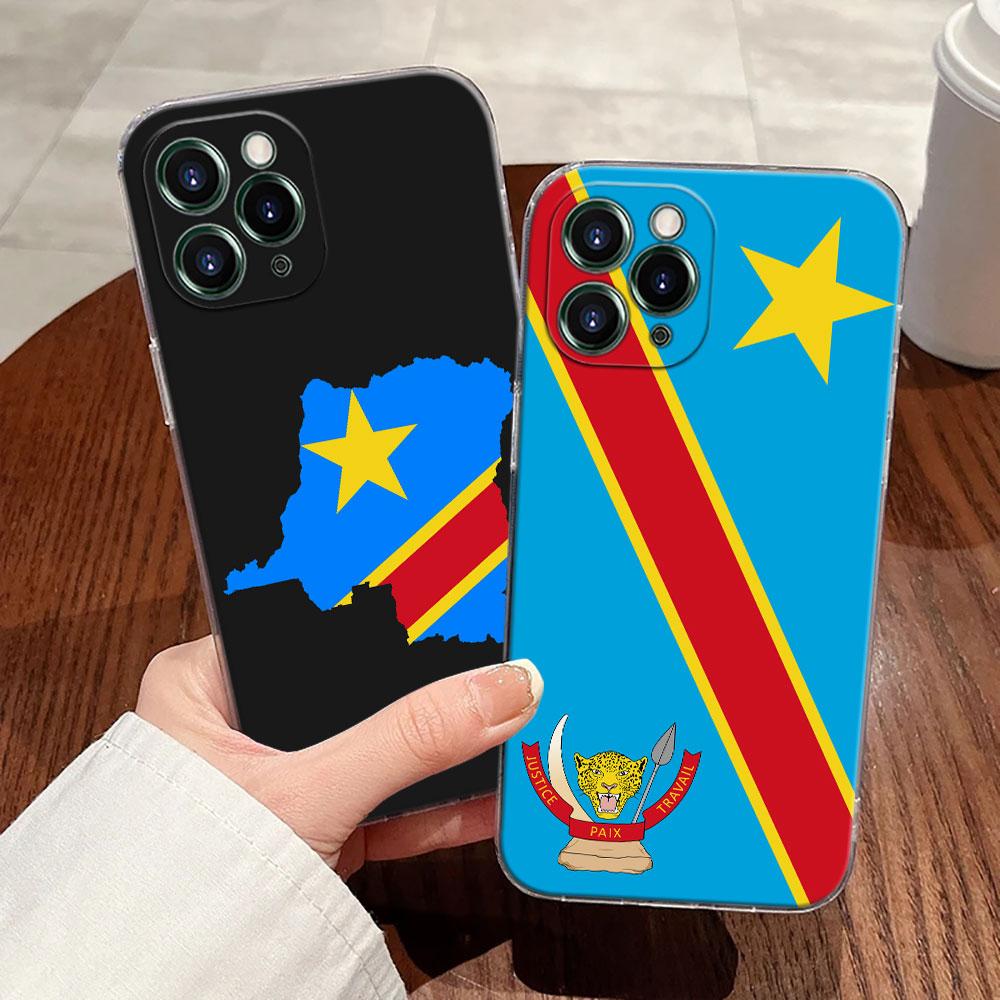 Congo Democratic Republic Flag Case For Apple iPhone 17 16 15 14 13 12 11 Pro Max 16 Plus 16E 17Air 17Pro Phone Cover Silicone