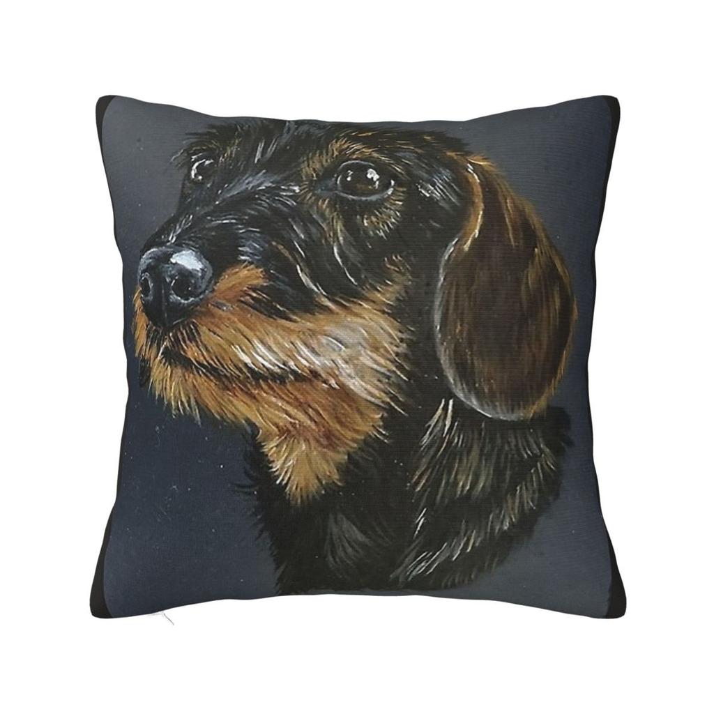Cute White German Badger Dog Dachshund Pillowcase Cushion Cover Decoration Gift for Animal Dogs Lover Pillow Case Cover Sofa