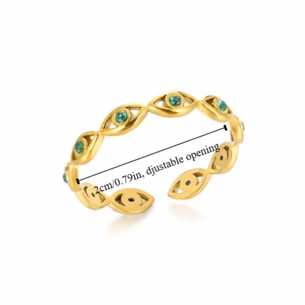 Jewelry Eyes Ring Adjustable Crystal Ring Cool Demon Eye Finger Ring Girls
