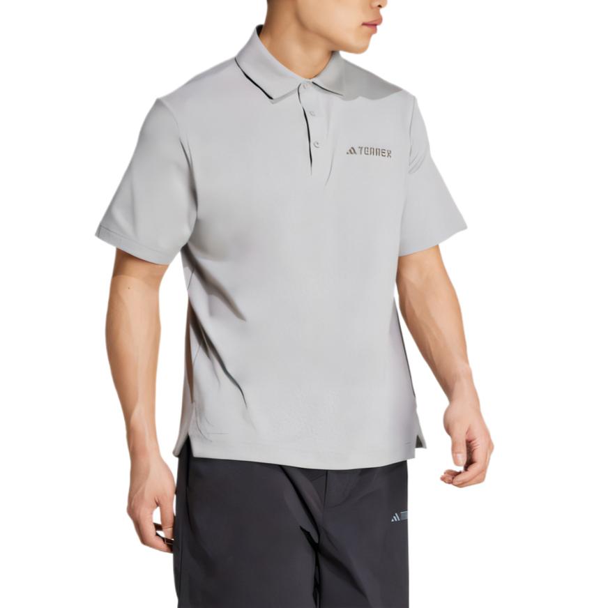adidas TERREX SS25 Поло мужское Чисто-серый JI8330