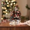 Decorative Christmas Figurines for Shelves Reindeer Santa Tabletop Ornament, 2D Acrylic Gift Family Friends Decor Fireplace Living Room Bedroom