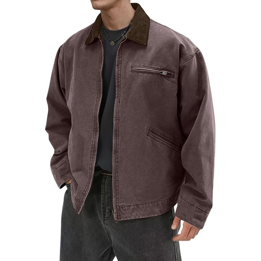 Men's Solid Color Camouflage Outdoor Sports Jacket Men's Pocket Button Casual Jacket