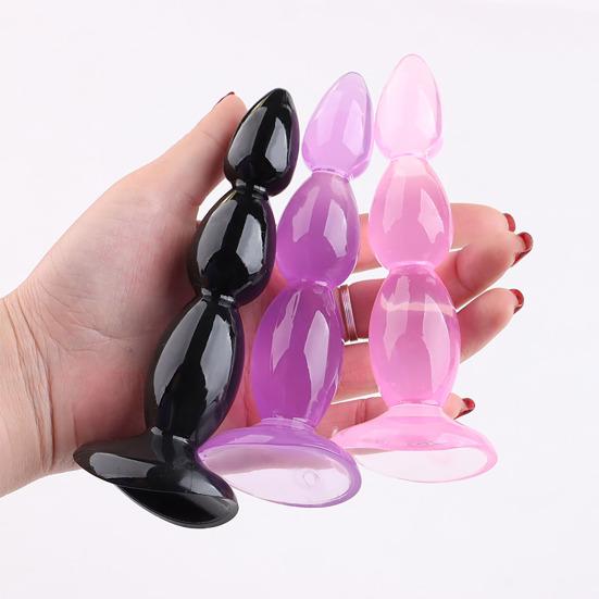 Анальная пробка для мужчин, тянущая бусины на присоске, секс-инструмент, палочка из ТПЭ, гладкий анальный