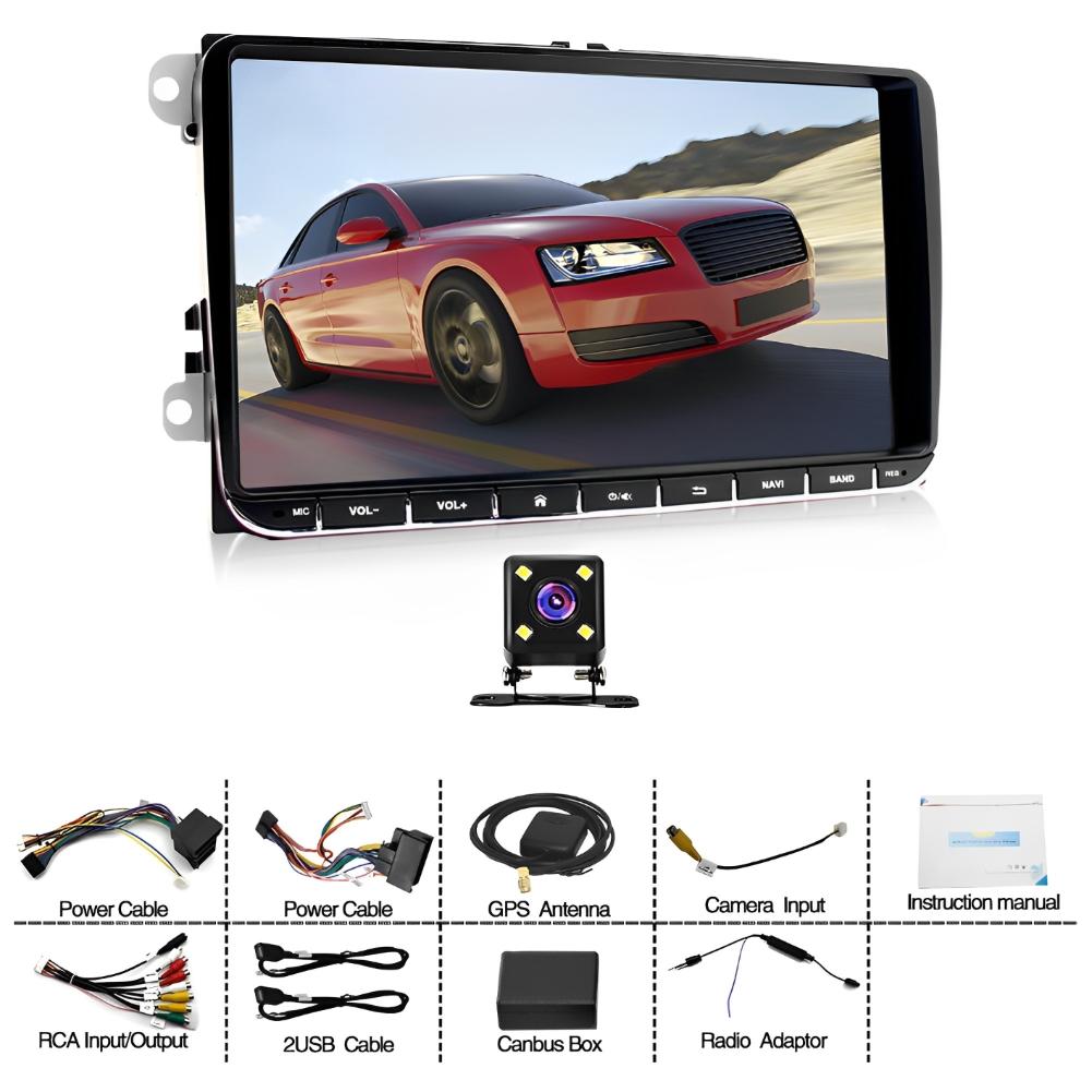 9" Автомагнитола Android 11 Carplay Navi Совместима с камерой для VW GOLF 5 6 Touran Polo 6R T5 Caddy