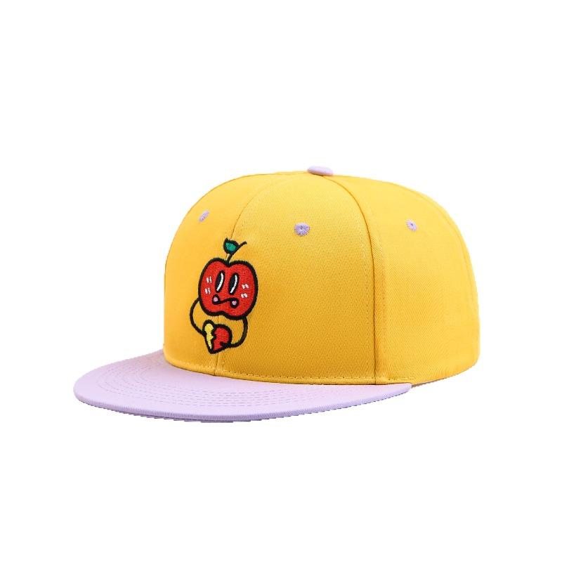 Кепка с пиком, свежая, с плоским козырьком, мягким верхом, вышивкой, мультяшная бейсболка, хип-хоп шляпа, мужская и женская, новая, универсальная, подчеркивающая маленькое лицо