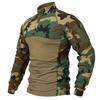 Camouflage Tactical Combat Shirt Men Cotton Long Sleeve Camo Military T Shirt Stretch Paintball Multicam Uniform Clothing