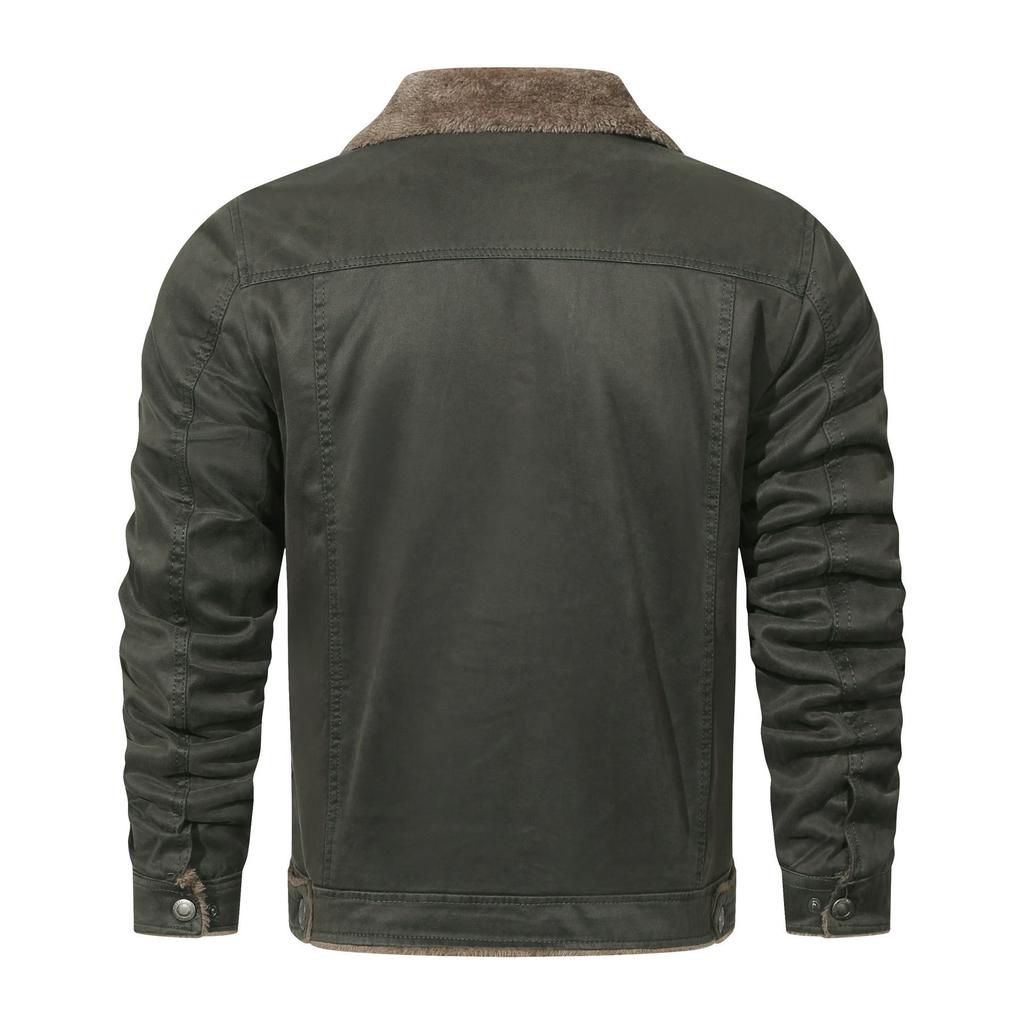 Меховая цельная куртка мужская зимняя бархатная куртка с лацканами мужская свободная бархатная куртка мужская одежда