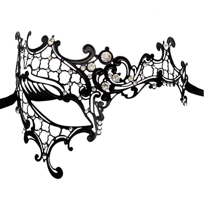 Костюм на Хеллоуин платье принцессы маска Венеция металлический горный хрусталь полумаска для лица