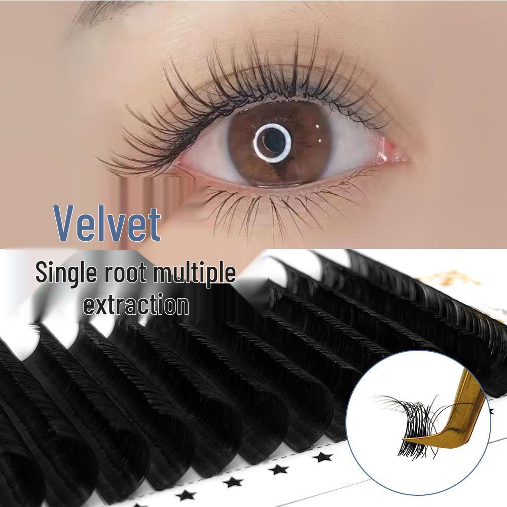 Матовые круглые ресницы из норки в стиле манга в 16 рядов - Натуральные, Удобные, Густые и Распушенные вручную.