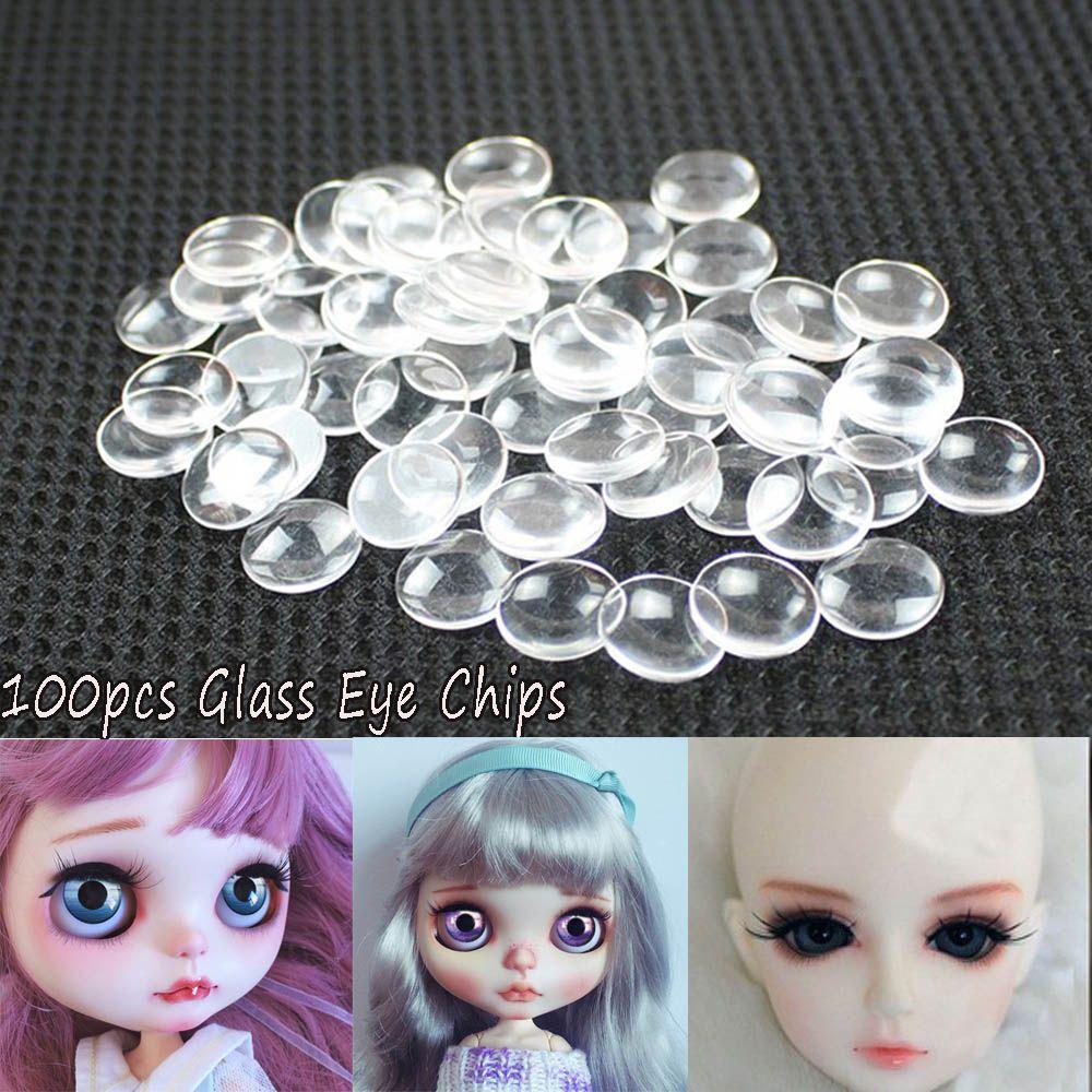 100pcs 14mm Funny Modified Accessories Blyth Dolls Glass Eye Chips DIY Crafts Time Gem