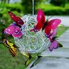 Hanging Solar Light Butterfly Solar Garden Lights with Colourful Butterflies LED Metal Solar Lantern IP65 Waterproof