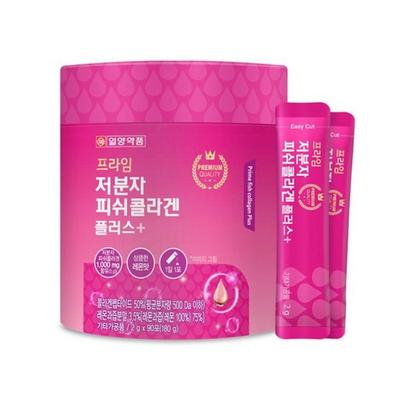 Низкомолекулярный рыбий коллаген менее 500 дальтон Ilyang Collagen Peptide 90 пакетиков, 180 г, 1 единица, корейская здоровая пища