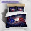 France Football Printed Bedding 3 Piece Set Cozy Breathable Bed Cover Set as Housewarming Holiday Gift