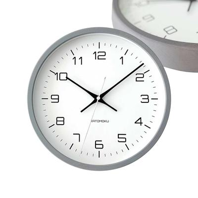 Muku Clock 11 Gray Wall Continuous Second Diameter km-94GR Clock, Hand, 30.0cm (Radio-controlled)