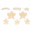 27 Mini Wooden Silhouettes  2 Mm - Spring