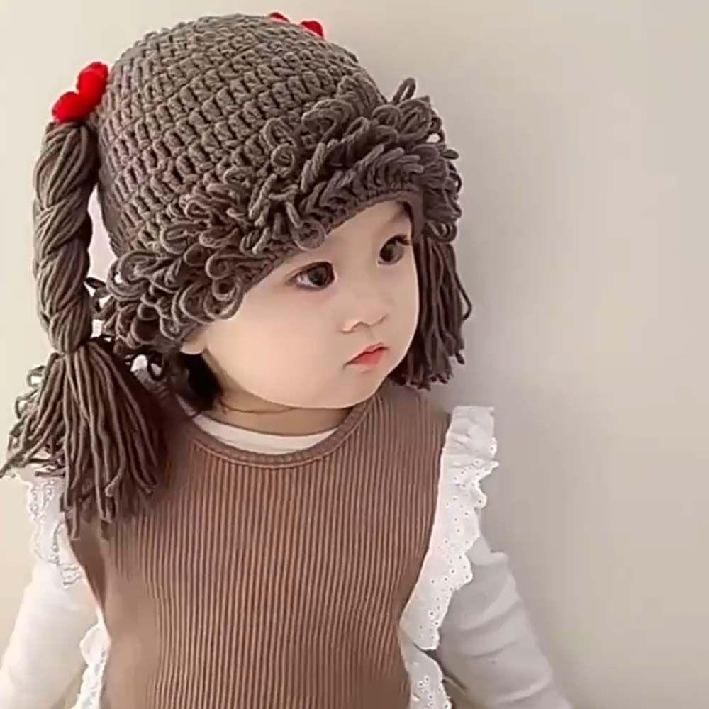 Windproof Kids Knitted Hat Breathable Newborn Headgear Personality Baby Woolen Cap Autumn