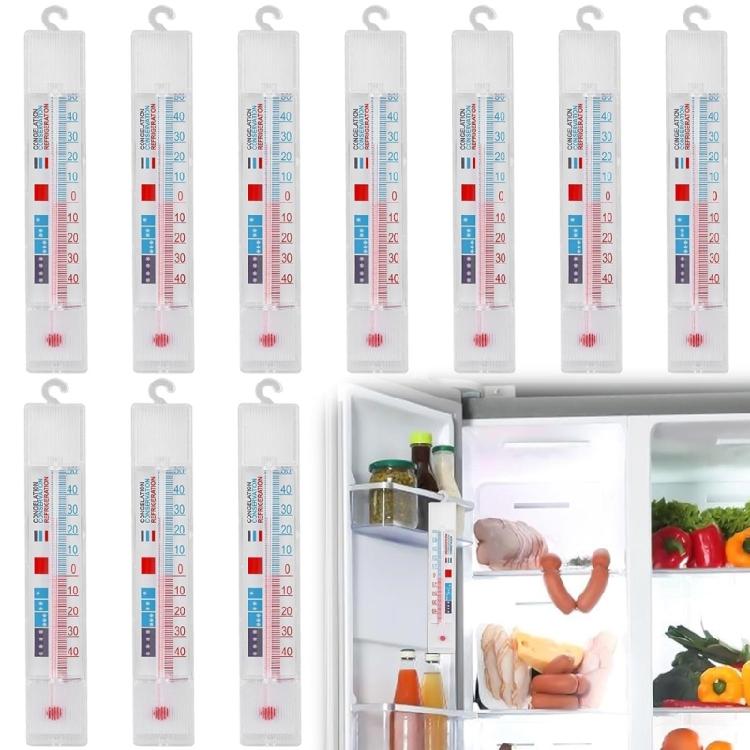 8/10 Units Refrigerator Thermometers with Hanging Hook Mechanical Thermometers Suitable for Various Cooling Appliances