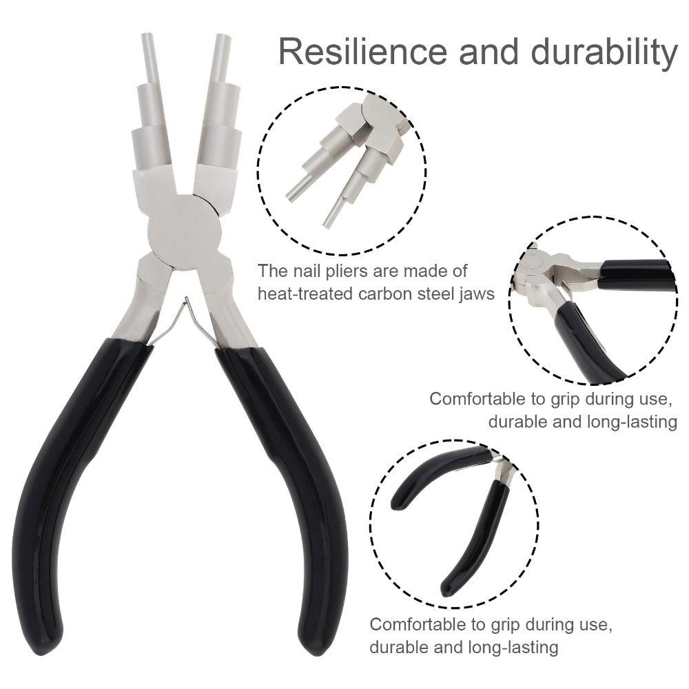 Wire Wrapping Round Nose Pliers Jewelry Making 6 Step Pliers 6 In 1 Wire Bending Pliers DIY