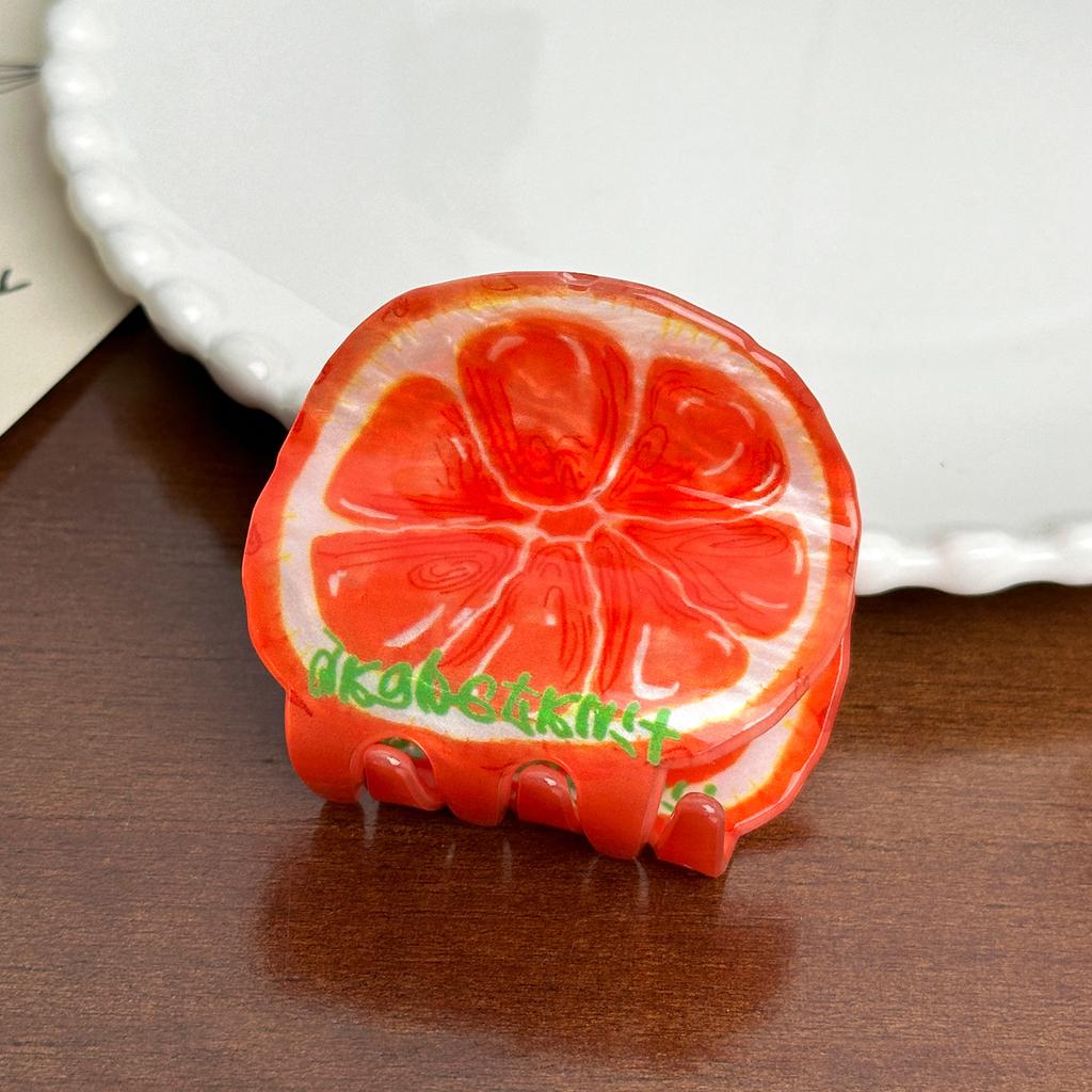 1pc Cute Fruit Series, Grab Clip, Niche Fun Hair Clip, Half Tied Hair, Ponytail Clip, Children's Hair Accessory