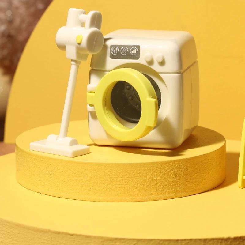 Миниатюрная мебель Семейство Лесных Животных Аксессуары для стиральной машины Кукольный домик Имитация игрушки Детский DIY Мини-прачечная Подарок для детей