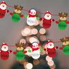 Santa Claus Snowman Elk Paper Honeycomb Latte Festive Party Hotel Mall School Decoration Honeycomb Flag