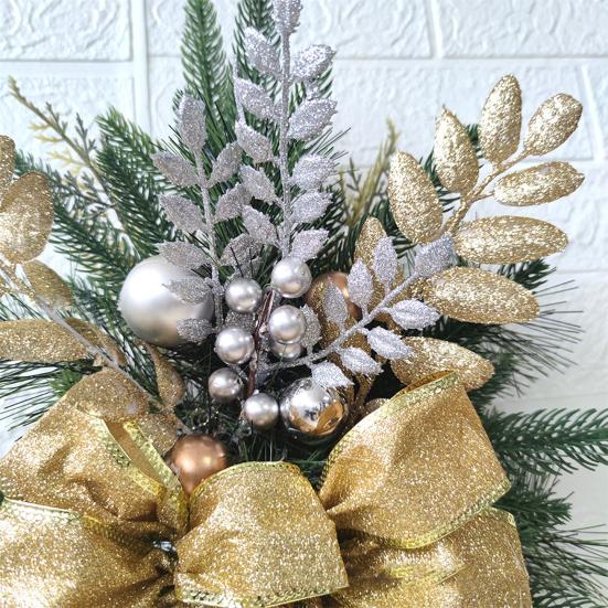 Рождественский венок Рождественский подарок с ягодным орнаментом Рождественская лестница Гирлянда со светодиодной подсветкой Подвесное праздничное украшение для входной двери