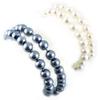[L2665] - 2 Ivory Gray 'Perla' Bracelets (8 Mm)