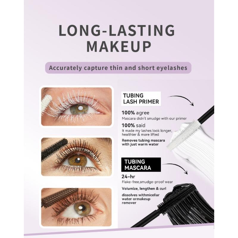 1PC popular Amazon curling slender eyelash primer non-smudging long-lasting styling mascara waterproof and lengthened
