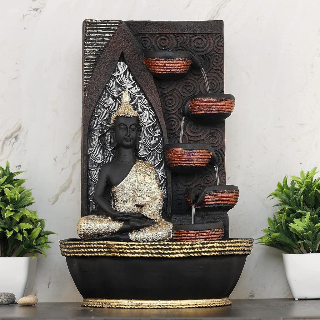 Water Fall Fountain with LED Lights Home Decor Decoration Gift Gifting Item