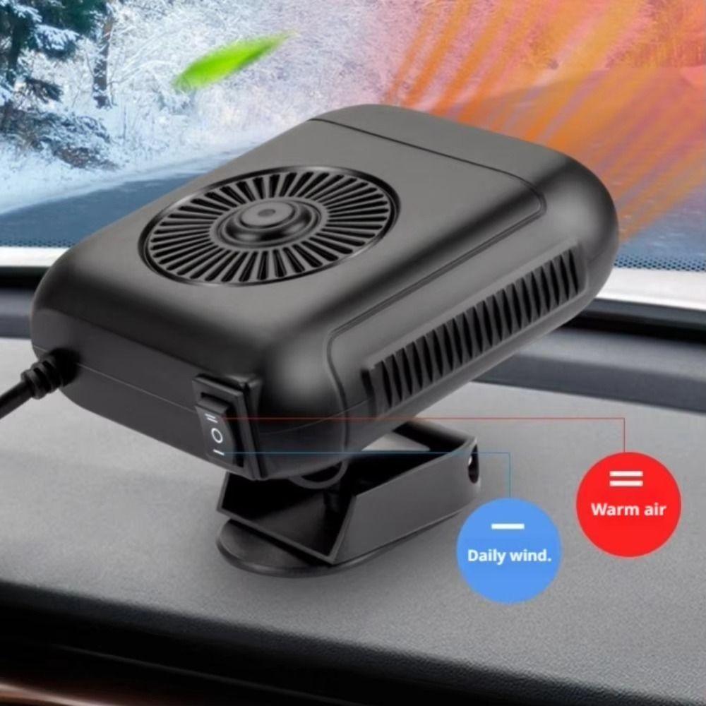 Electric Car Warm Fan 360 Degree Adjustable Windshield Demister Portable Car Heater Car Tools