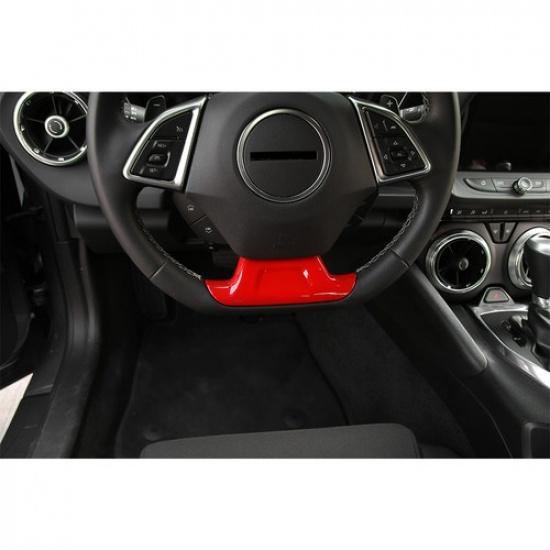 Car Steering Wheel Decor Cover Trim for Chevrolet Camaro 2017+ Accessories Red