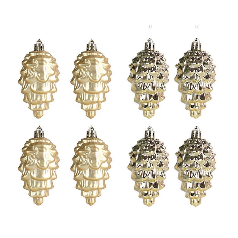 Рождественская елка висит 9 см/8 шт. очаровательные яркие матовые рождественские шары пластиковые сосновые шишки новинка 2023 рождественские украшения