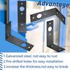 Dunzy 2 Pcs Galvanized Trailer Light Brackets Mounting L Shape Tail Light Bracket For Boat Utility Trailer Parts Accessories, 4.5 X 3 X 1.5 Inch